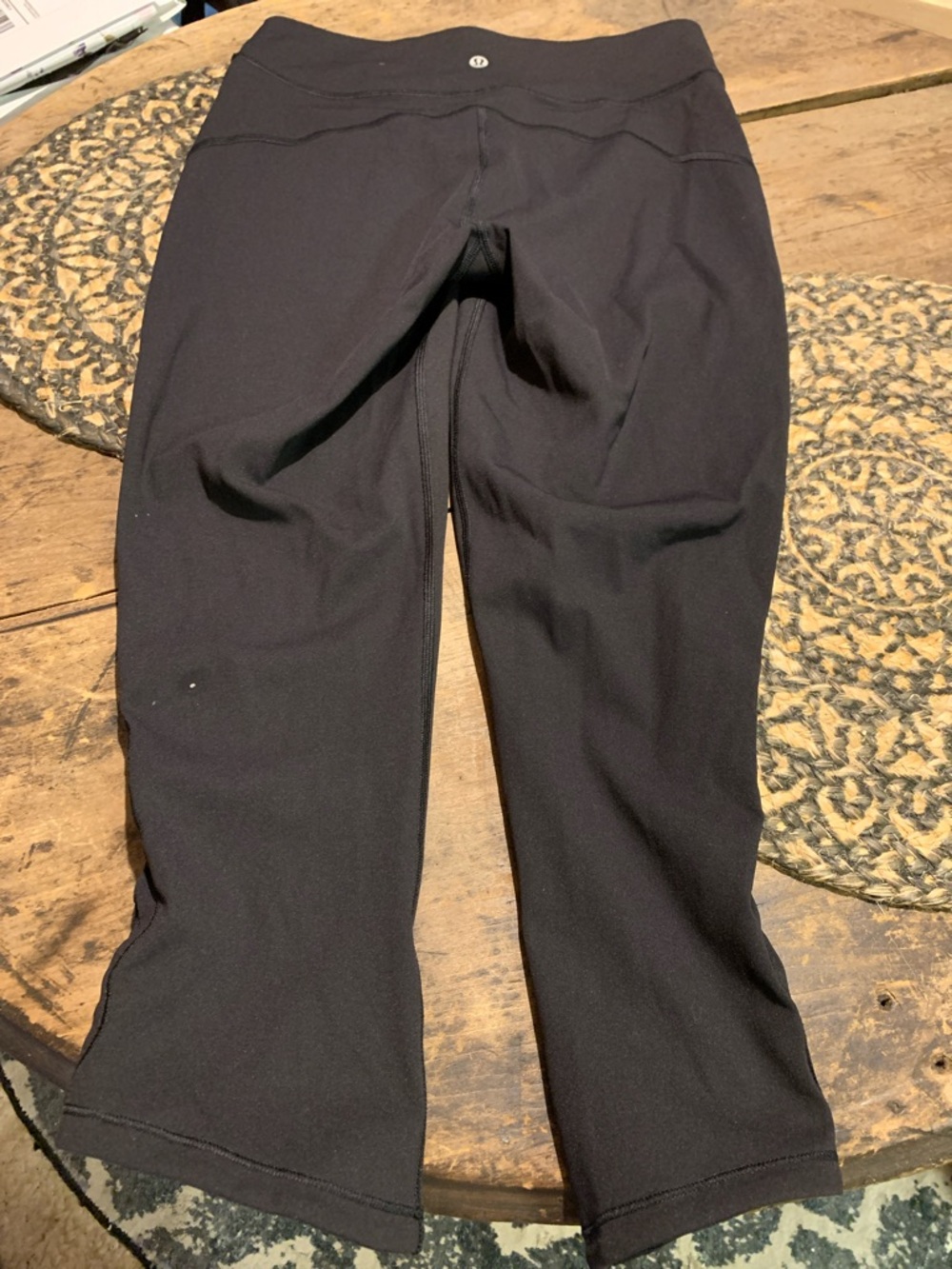 NWOT Lululemon 7/8 Tied To It Black Lace-Up Side Detail Yoga Pants - Picture 4 of 11
